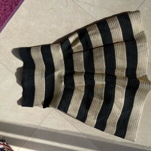 Striped Black and Tan Skirt or mini dress
